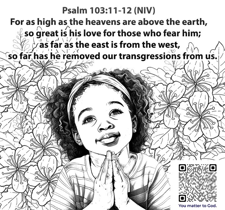 Psalm-103,11-12-Praying-Girl-with-You-Matter-to-God-QR-Code-with-flowers-and-stroke.jpg